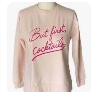 Pink Long Sleeve Graphic SWEATSHIRT NWT SIZE MEDIUM